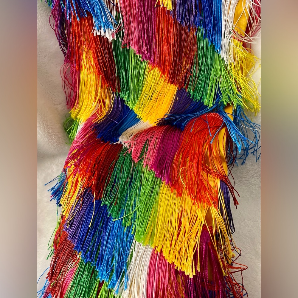 Azalea Wang Pristina Boot with Rainbow Fringe 10 - Picture 10 of 12